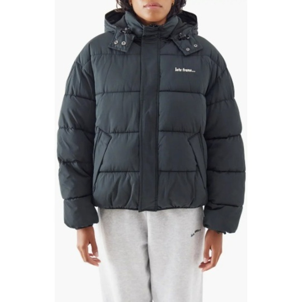 iets frans Hooded Puffer‎ Jacket Polyester Streetwear Gorpcore Black size S